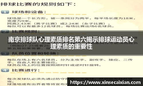 南京排球队心理素质排名第六揭示排球运动员心理素质的重要性