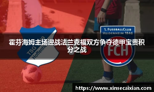 霍芬海姆主场迎战法兰克福双方争夺德甲宝贵积分之战